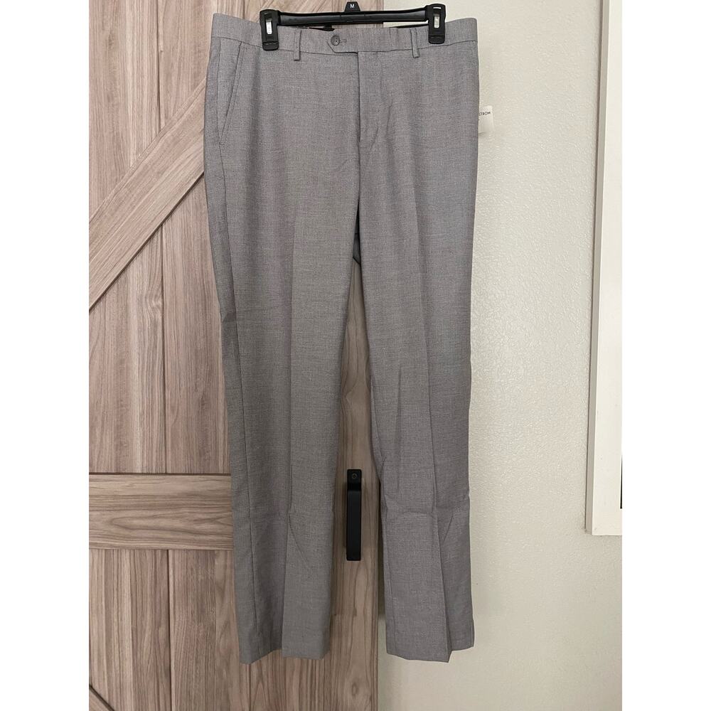 NWT ZNT18 mens gray and white dress pants 35